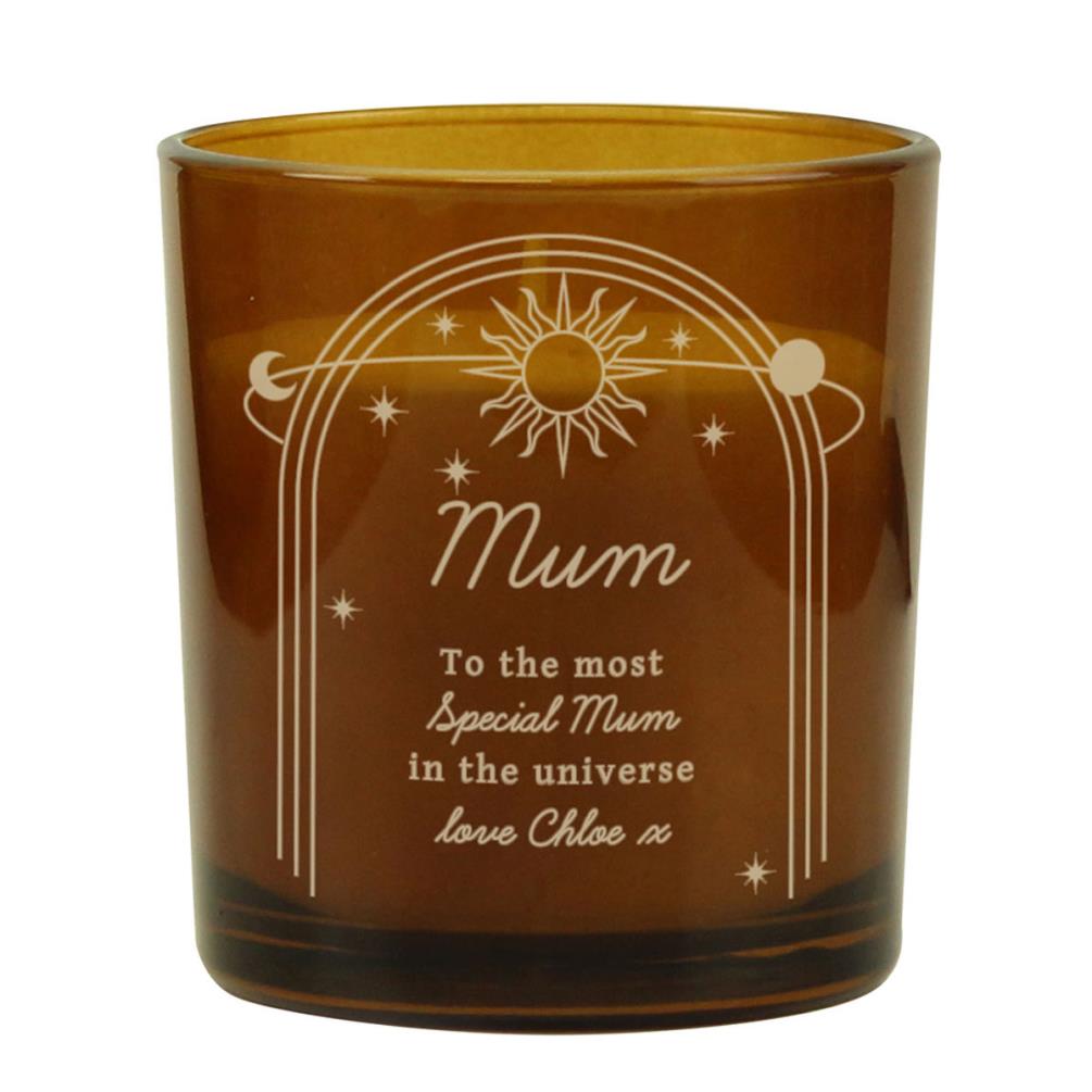 Personalised Celestial Amber Glass Jar Candle £8.99